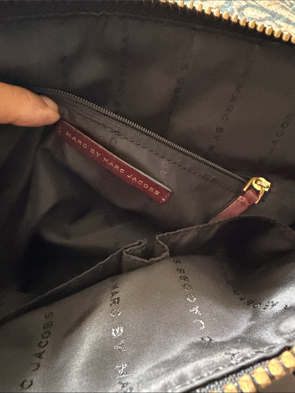 Marc by Marc Jacobs Burgundy Leather Mini Satchel with Gold Hardware - Picture 7 of 8